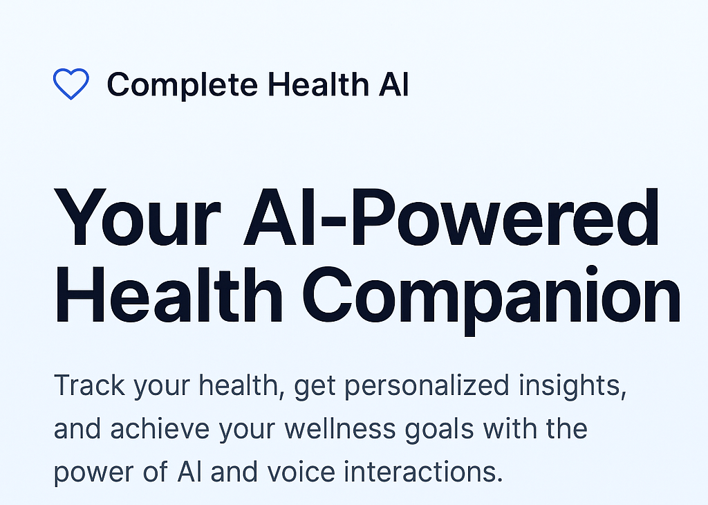 Complete AI-Driven Health Platform (Web & Mobile)